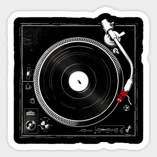 Classic Turntable - Vintage Audio LP Vinyl Record Player Sticker